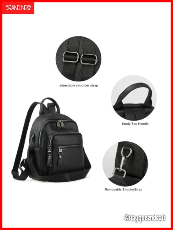 Genuine Leather Women\'s Travel Backpack with Anti-Theft Pockets main image 5